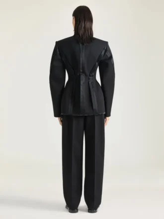 Cocoon Pants in Wool with Inside-Out Detail