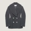 Cocoon Peacoat in Wool