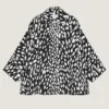 Cocoon Short Trench in Cotton with Animal Print Cocoon Short Trench in Cotton with Animal Print