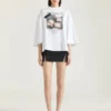 Cocoon T-Shirt in Cotton with Archive Print Cocoon T-Shirt in Cotton with Archive Print