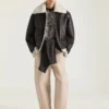 Couture Seam Aviator Blouson in Leather and Shearling Couture Seam Aviator Blouson in Leather and Shearling