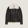 Couture Seam Aviator Blouson in Leather and Shearling Couture Seam Aviator Blouson in Leather and Shearling