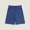 Couture Seam Bermuda Shorts in Denim with Givenchy Stamp Couture Seam Bermuda Shorts in Denim with Givenchy Stamp