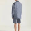 Couture Seam Checked Tuxedo Shirt in Cotton Couture Seam Checked Tuxedo Shirt in Cotton