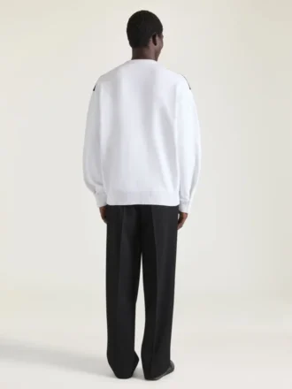 Couture Seam Knitted Argyle Sweater