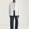 Couture Seam Overshirt in Leather