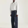 Couture Seam Overshirt in Leather