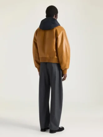 Couture Seam Raglan Blouson in Leather