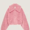 Cropped Blouson in Shearling Effect Cropped Blouson in Shearling Effect