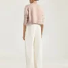 Cropped Cardigan in Wool and Cashmere Cropped Cardigan in Wool and Cashmere