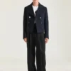 Cropped Pea Coat in Wool Cropped Pea Coat in Wool