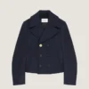 Cropped Pea Coat in Wool Cropped Pea Coat in Wool