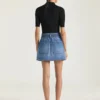 Cropped Polo in Second Skin Effect Knit Cropped Polo in Second Skin Effect Knit
