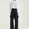 Cropped Shirt in Poplin with Crystals Cropped Shirt in Poplin with Crystals