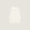 Cropped Top in Knit with Embroidered Pearls Cropped Top in Knit with Embroidered Pearls