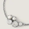 Crystal Pearl Bracelet Necklace in Metal, Crystals and Pearls Crystal Pearl Bracelet Necklace in Metal, Crystals and Pearls