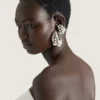 Crystal Pearl Clip Earrings in Metal, Crystals and Pearls