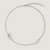 Crystal Pearl Short Necklace in Metal, Crystals and Pearls Crystal Pearl Short Necklace in Metal, Crystals and Pearls
