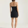 Cutaway Mini Dress in Crepe Cady