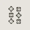 Deconstructed Crystals Earrings in Metal and Crystals Deconstructed Crystals Earrings in Metal and Crystals