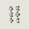 Deconstructed Crystals Earrings in Metal and Crystals Deconstructed Crystals Earrings in Metal and Crystals