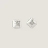 Deconstructed Crystals Earrings in Metal and Crystals