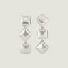 Deconstructed Crystals Earrings in Metal and Crystals Deconstructed Crystals Earrings in Metal and Crystals