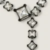 Deconstructed Crystals Necklace in Metal and Crystals Deconstructed Crystals Necklace in Metal and Crystals