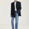 Deconstructed Peaked Lapel Jacket in Wool Deconstructed Peaked Lapel Jacket in Wool