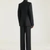 Double-Breasted Cocoon Jacket in Wool and Mohair Double-Breasted Cocoon Jacket in Wool and Mohair