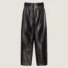 Double Pleat Pants in Leather Double Pleat Pants in Leather