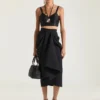 Draped Midi Skirt in Wool Draped Midi Skirt in Wool