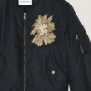 Embellished Couture Seam Bomber in Nylon