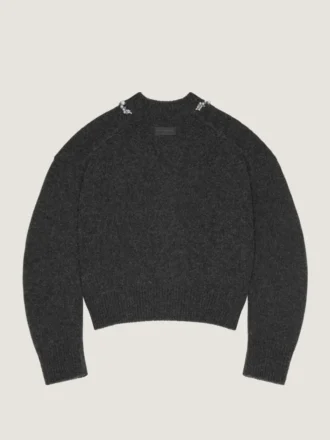 Embellished Couture Seam Cardigan in Alpaca and Yak Wool