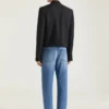 Embellished Single-Breasted Cropped Jacket in Wool