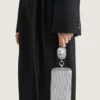 Evening Clutch in Metal with Crystal Jewel