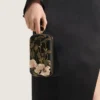 Evening Clutch with Floral Embroideries and Bow Evening Clutch with Floral Embroideries and Bow