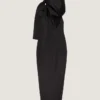 Evening Dress in Satin with Bow Detail
