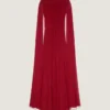 Evening Dress in Silk Crepon with Cape Evening Dress in Silk Crepon with Cape