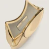 Facet Clutch in Mirror Effect Leather