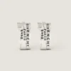 Givenchy Tape Earrings in Metal and Enamel