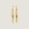 Givenchy Tape Earrings in Metal and Enamel