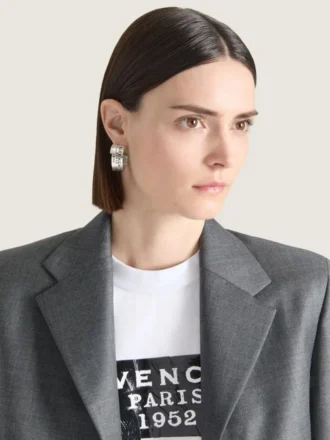 Givenchy Tape Earrings in Metal and Enamel Givenchy Tape Earrings in Metal and Enamel