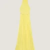 Halterneck Evening Dress in Silk Chiffon with Bow Detail Halterneck Evening Dress in Silk Chiffon with Bow Detail