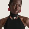 Halterneck Top in Viscose with Crystals Halterneck Top in Viscose with Crystals