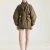 Hourglass Bomber with Zipped Shawl Collar in Nylon Hourglass Bomber with Zipped Shawl Collar in Nylon