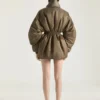 Hourglass Bomber with Zipped Shawl Collar in Nylon Hourglass Bomber with Zipped Shawl Collar in Nylon