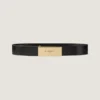 Label Belt in Box Leather