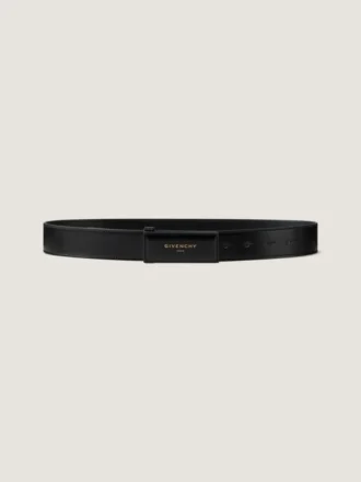 Label Belt in Box Leather