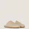 Label Flat Mules in Nappa Leather Label Flat Mules in Nappa Leather